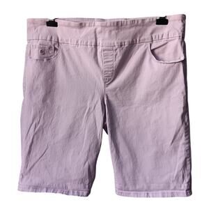 Gloria Vanderbilt Shorts 18W Lavendar Pull On Bermuda Slimming Pockets Amanda
